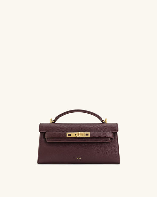 Bolso con asa superior Noor - Borgoña intenso