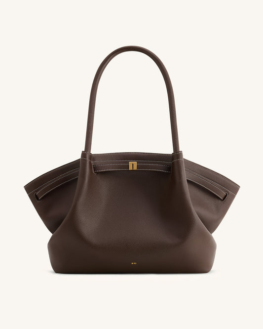 Bolso de mano grande Hana - Marrón oscuro