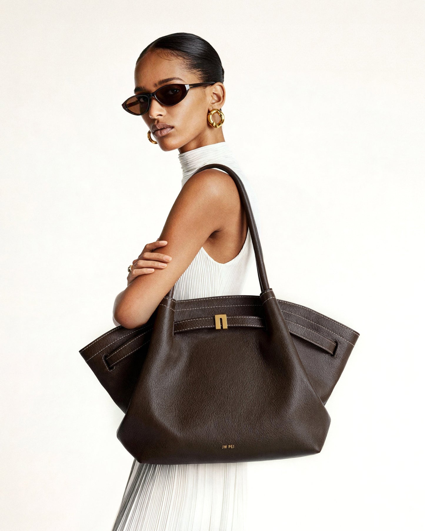 Bolso de mano grande Hana - Marrón oscuro
