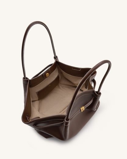 Bolso de mano grande Hana - Marrón oscuro