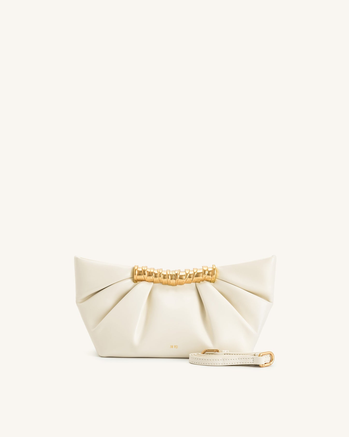 Embrague plisado Leia - Blanco