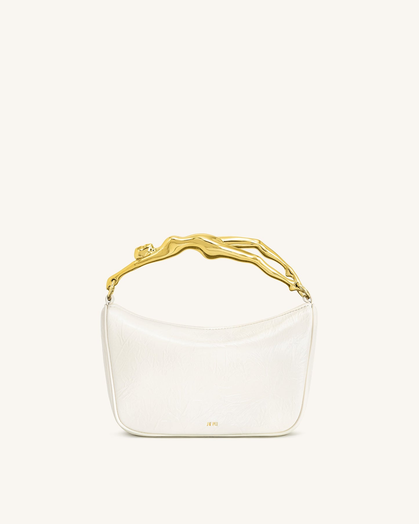 Bolso de mano con mango en forma humana Jenny - Blanco