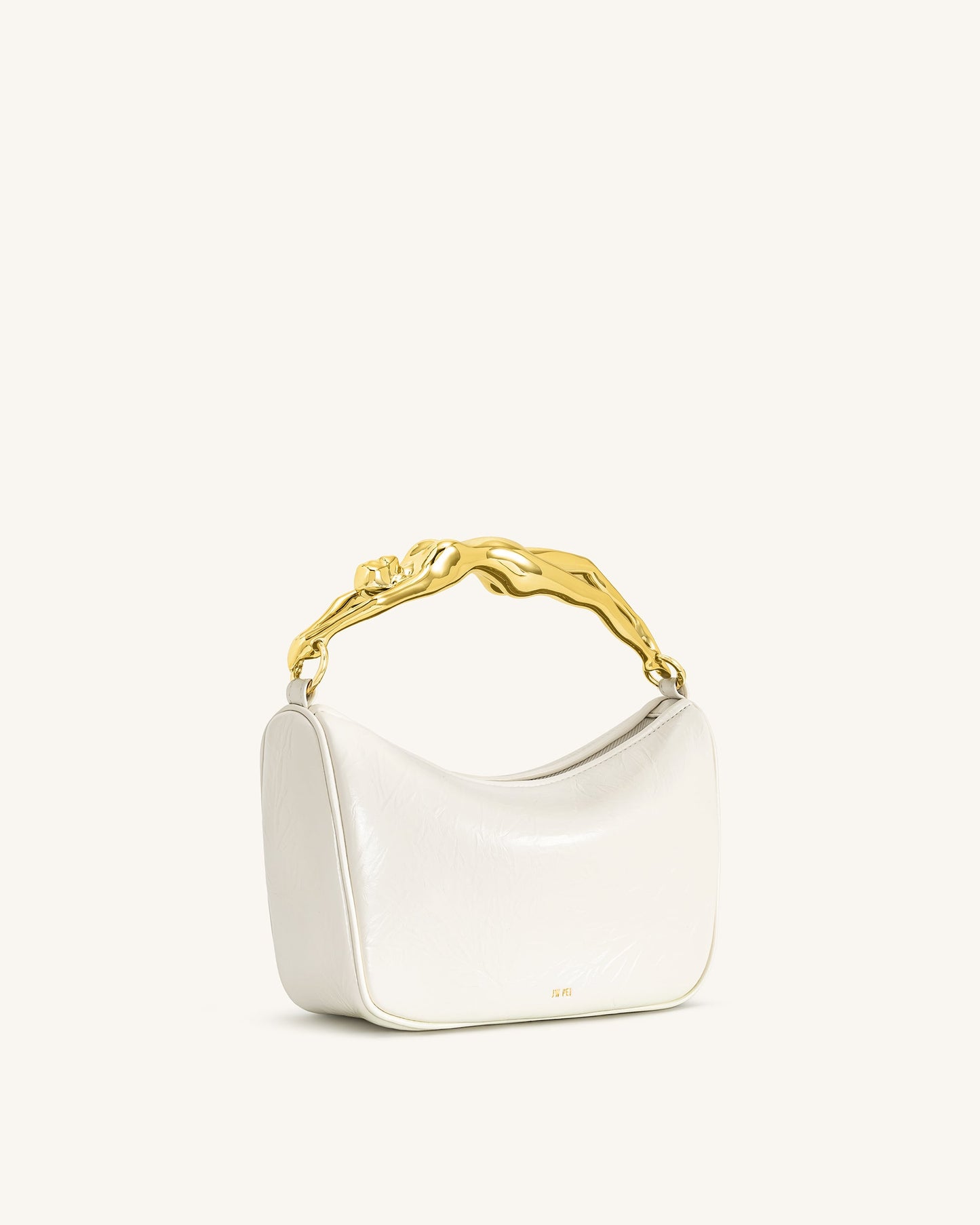 Bolso de mano con mango en forma humana Jenny - Blanco