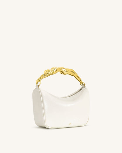 Bolso de mano con mango en forma humana Jenny - Blanco