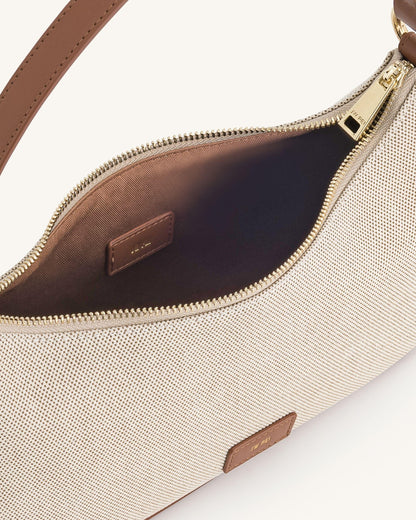 Bolso de hombro Lily - Lona marrón