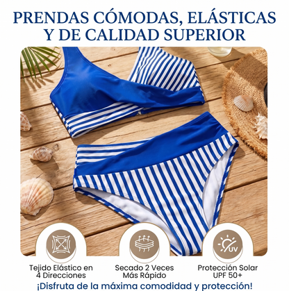 Bikini estilo braga de cintura alta moldeador