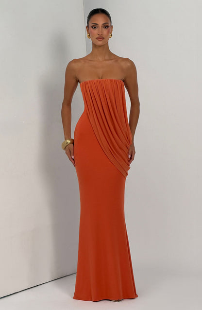Vienna Maxi Dress - Burnt Orange