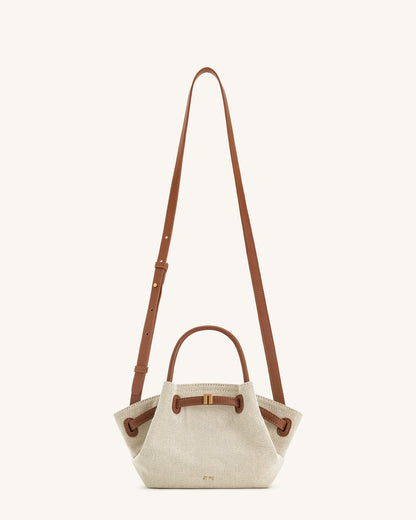 Bolso de mano Hana Mini - Lienzo marrón