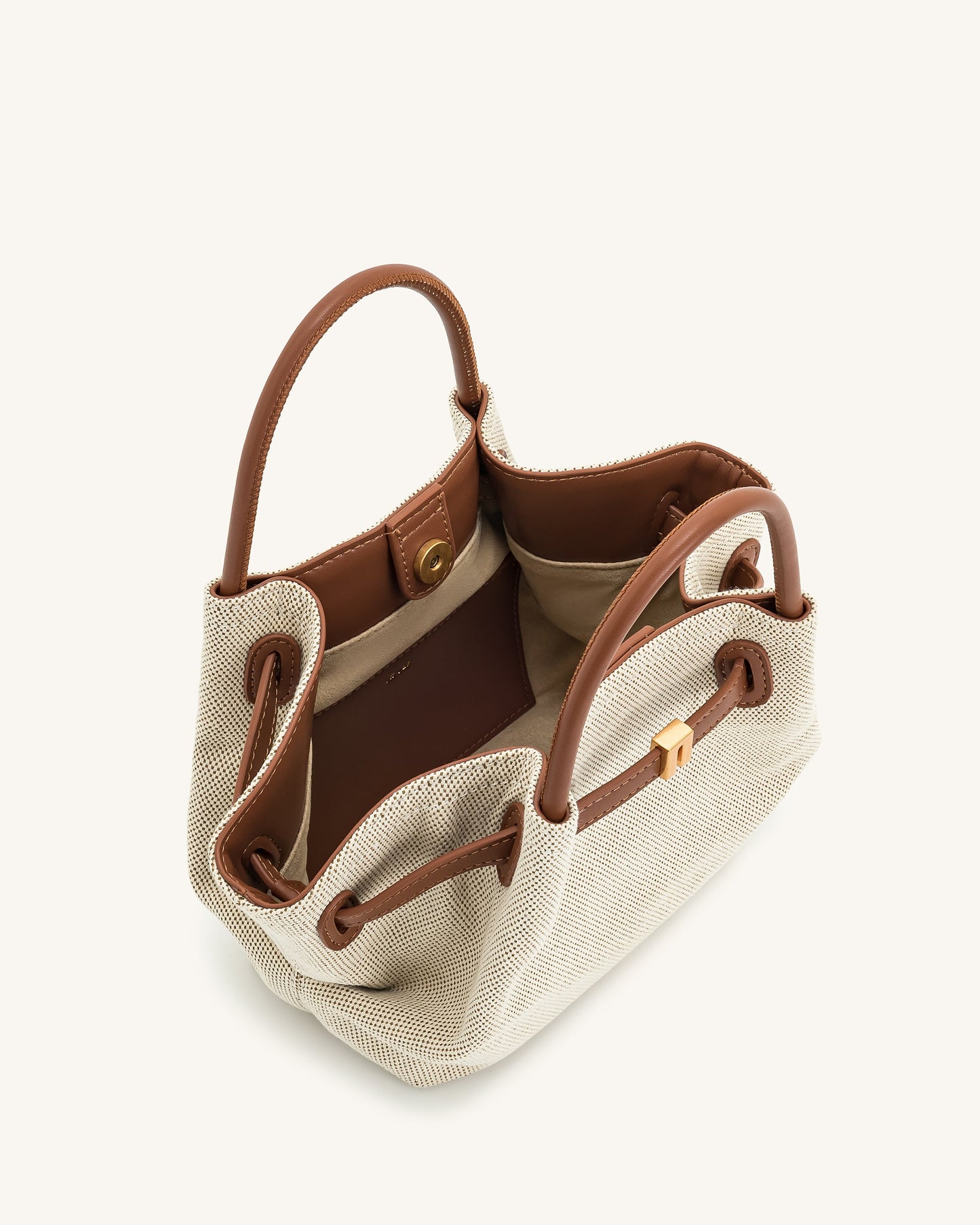 Bolso de mano Hana Mini - Lienzo marrón