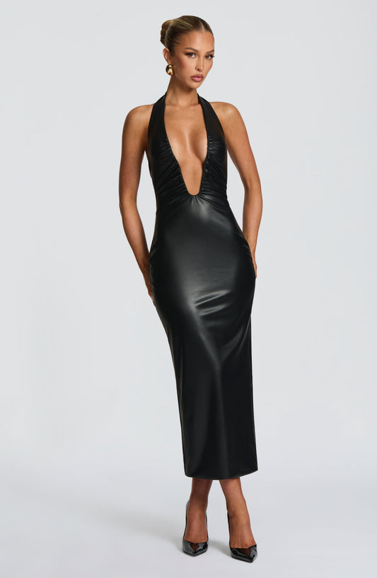 Ainsley Vestido Midi - Negro
