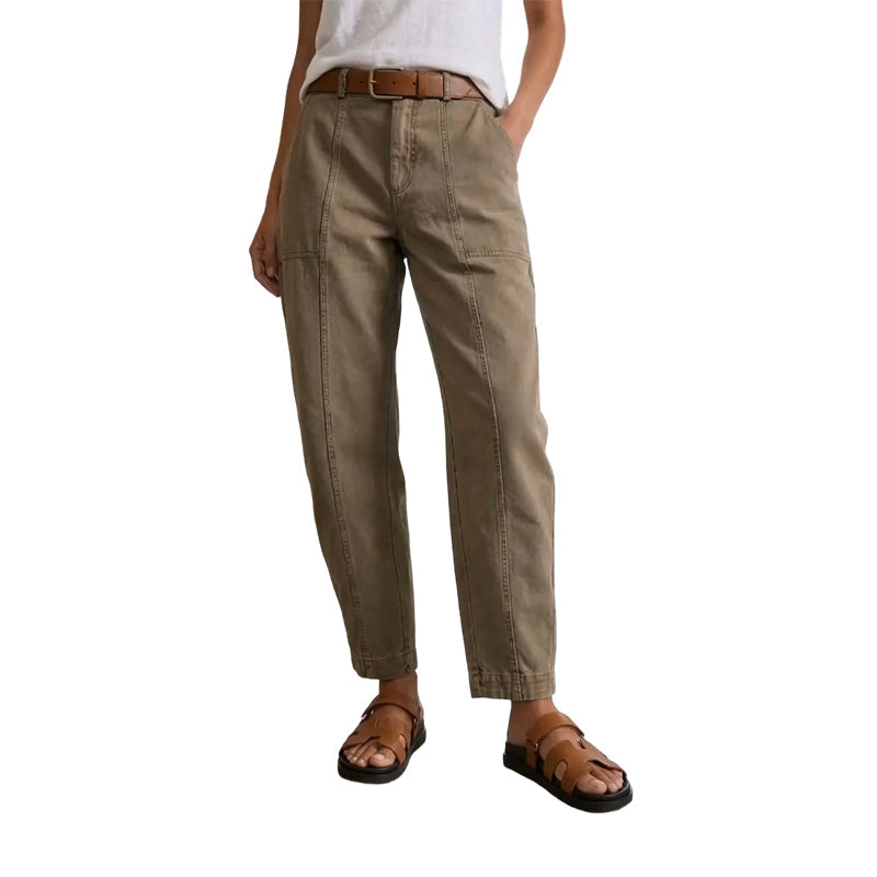 Pantalón utilitario entallado de cintura alta para mujer
