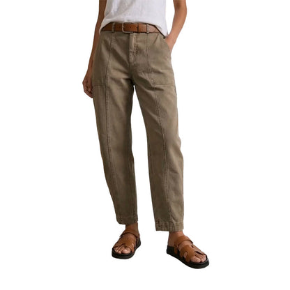 Pantalón utilitario entallado de cintura alta para mujer